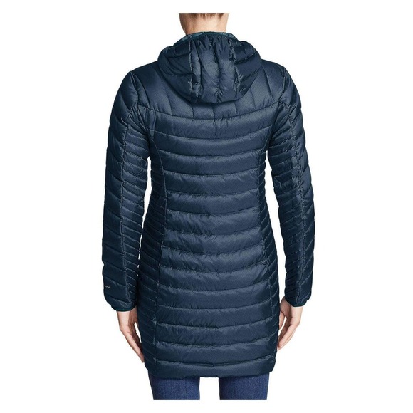 Eddie Bauer Astoria Hooded Down Parka Blue Hooded Puffer Jacket Coat Size XS - Picture 7 of 13